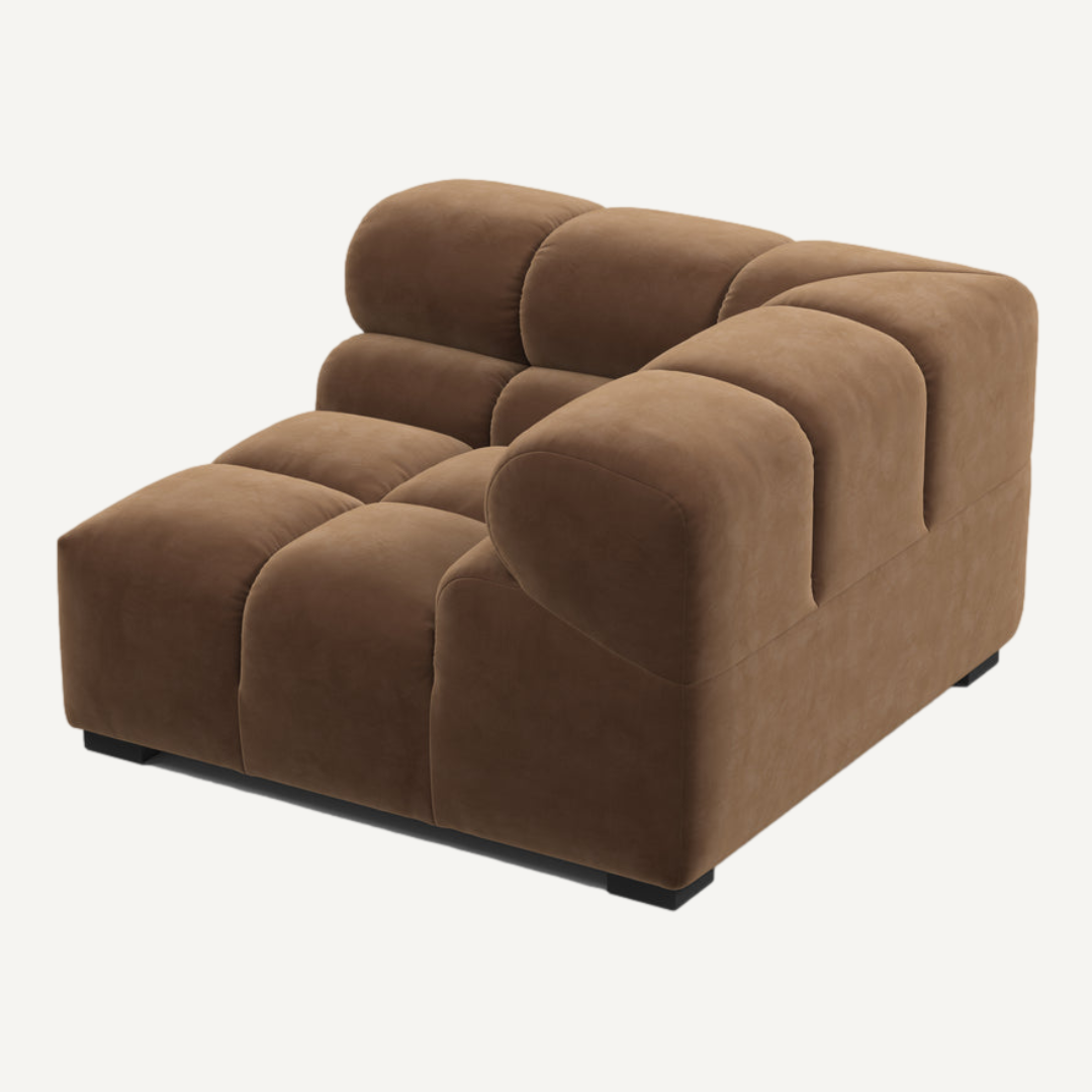 Left-Hand High Armrest Corner Module for Tully Modular Sofa