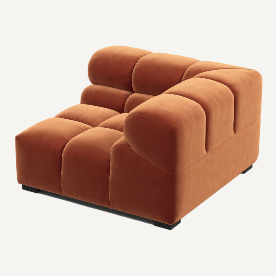 Left-Hand High Armrest Corner Module for Tully Modular Sofa