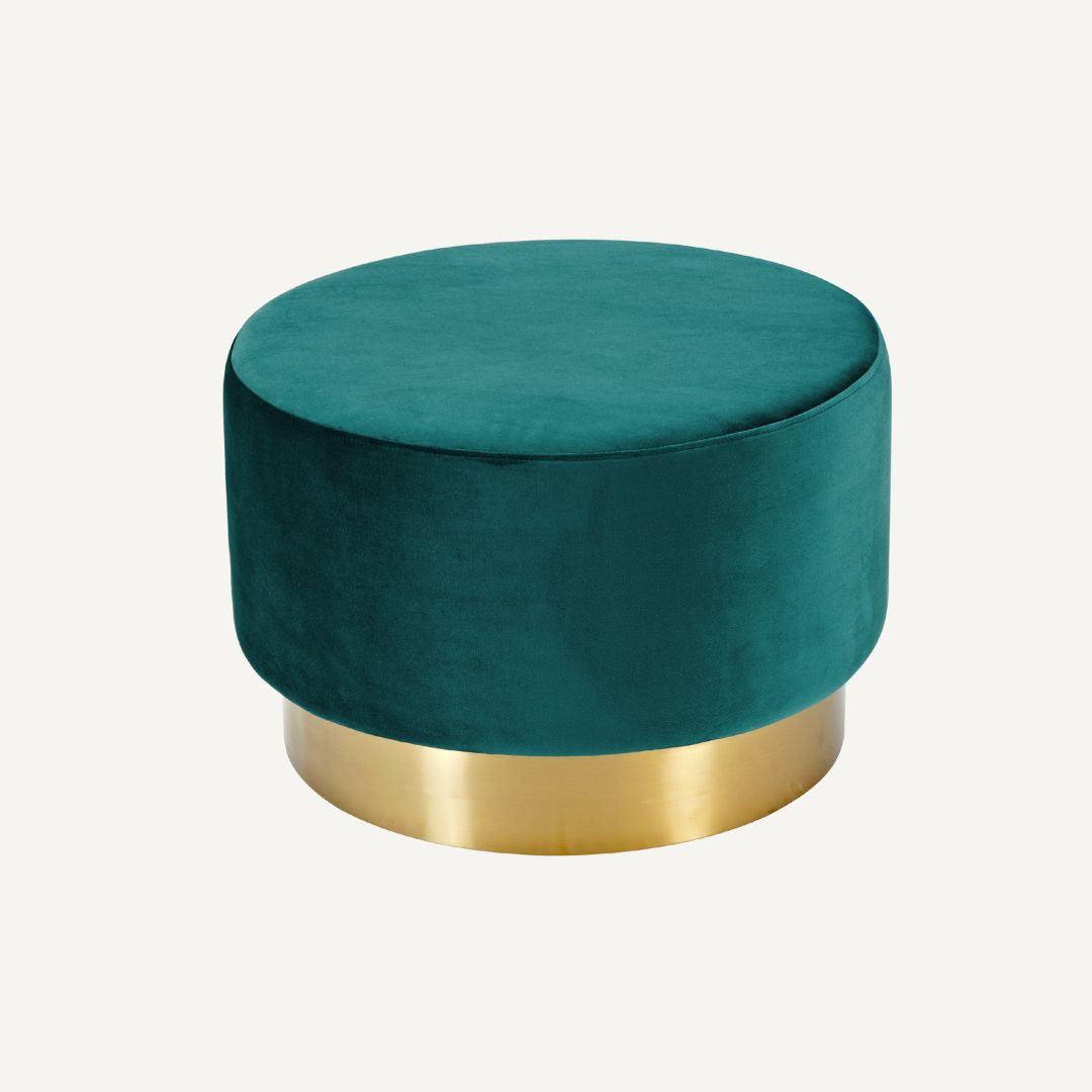 The Velvet and Brass Oscar Ottoman