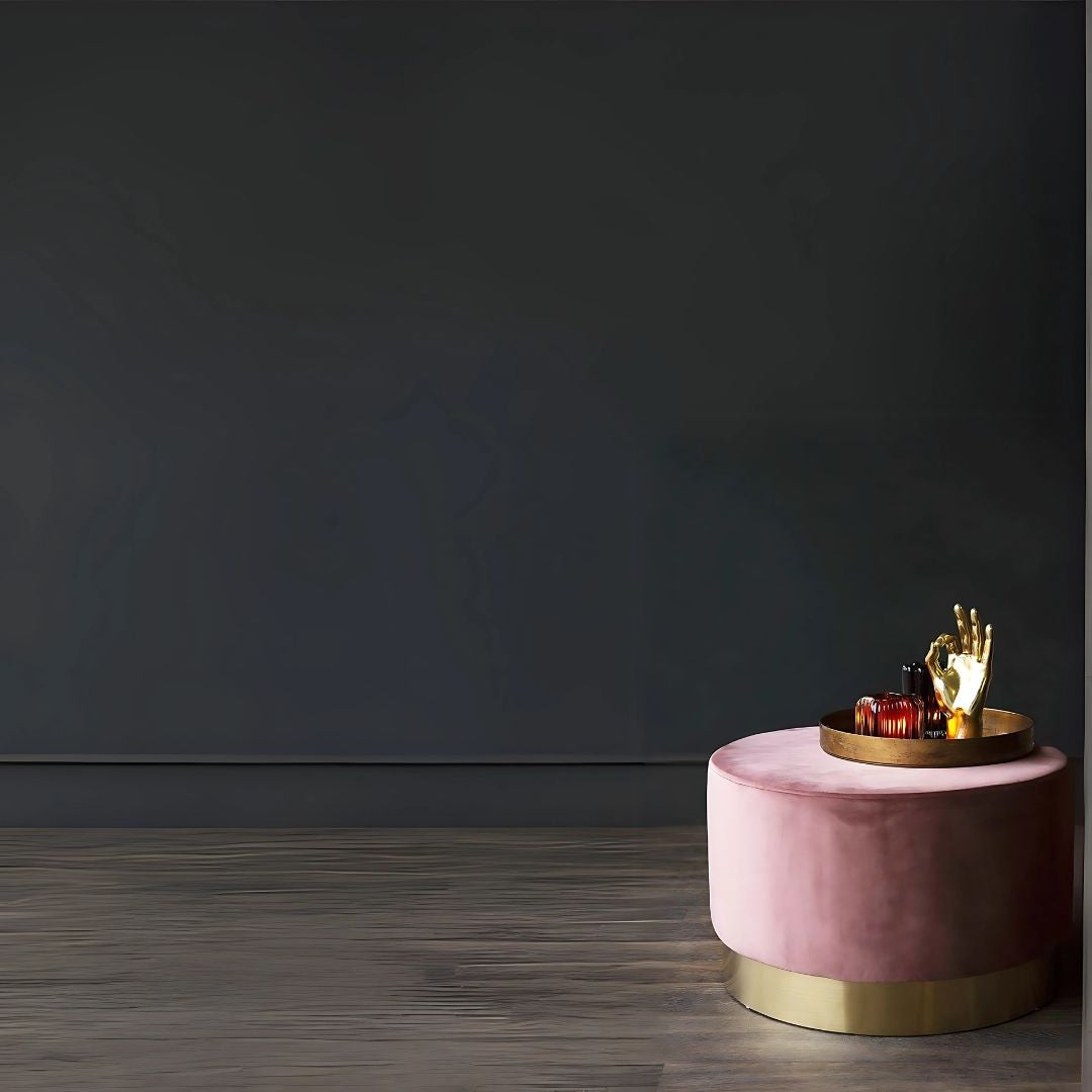 The Velvet and Brass Oscar Ottoman