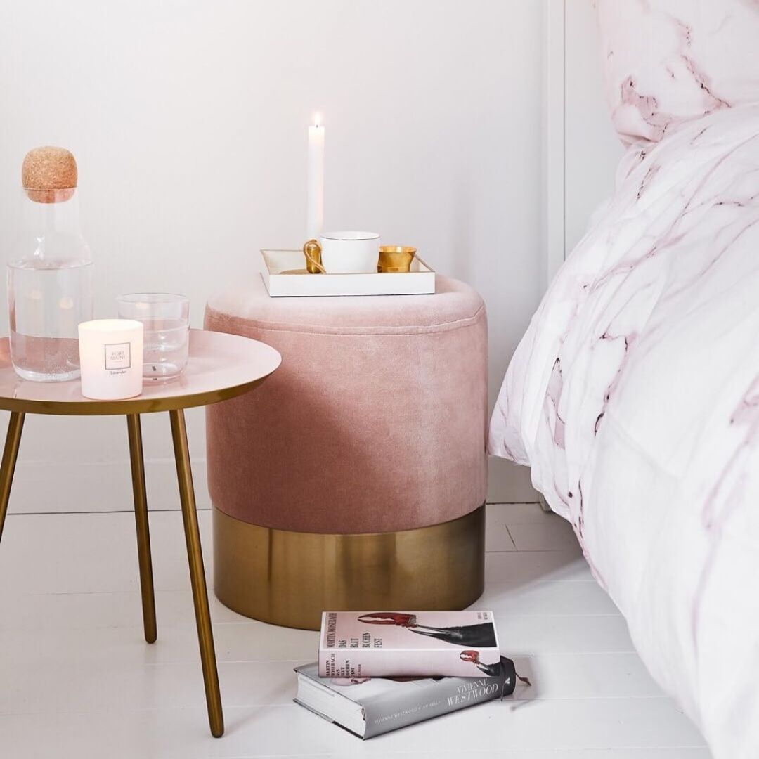 The Velvet and Brass Oscar Ottoman