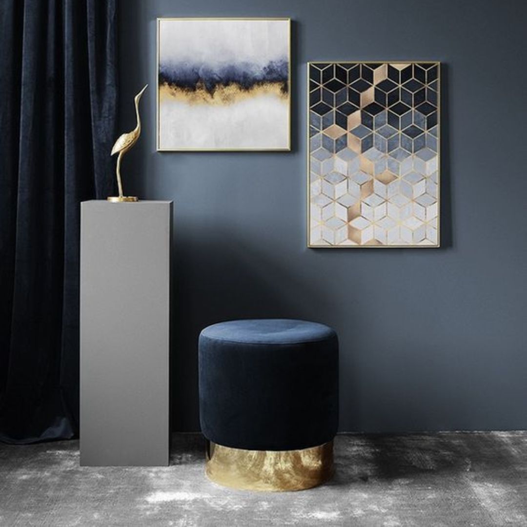 The Velvet and Brass Oscar Ottoman