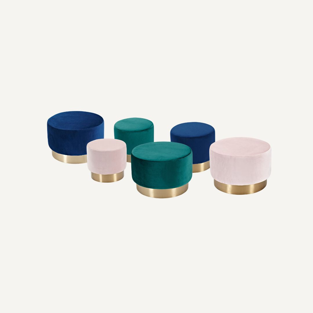 The Velvet and Brass Oscar Ottoman