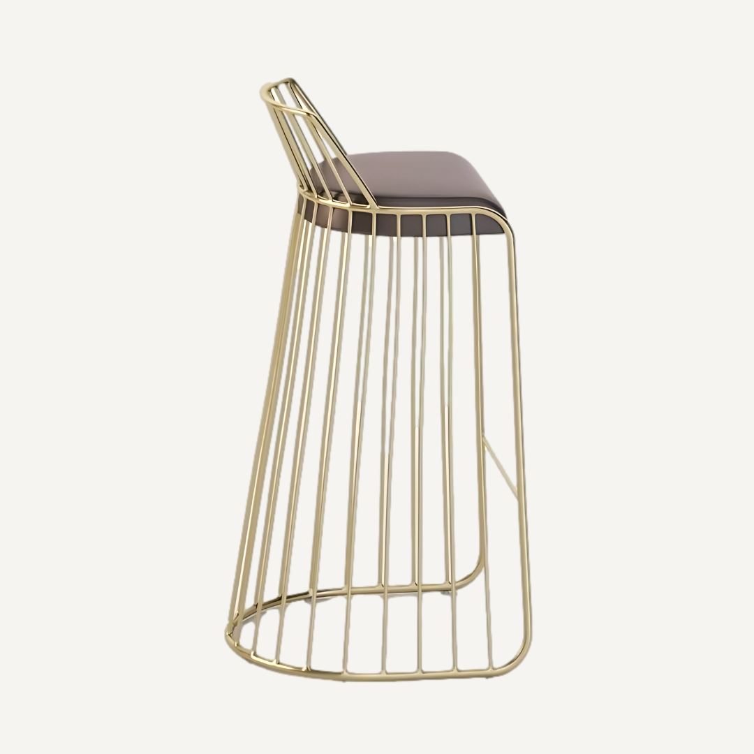 Veil Bar stool with backrest - 65 cm