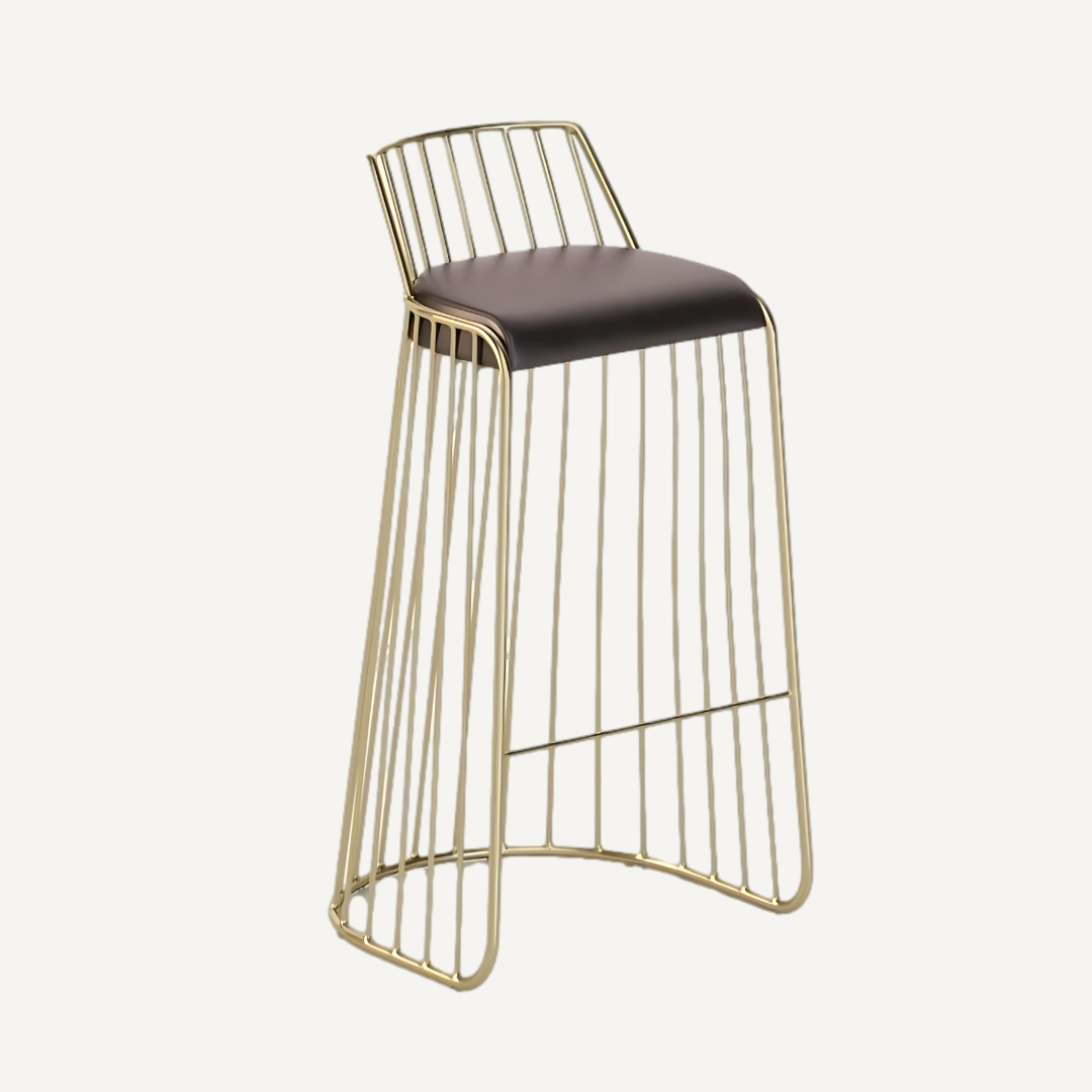 Veil Bar stool with backrest - 75 cm