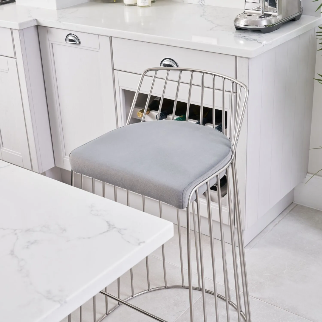 Veil Bar stool with backrest - 65 cm