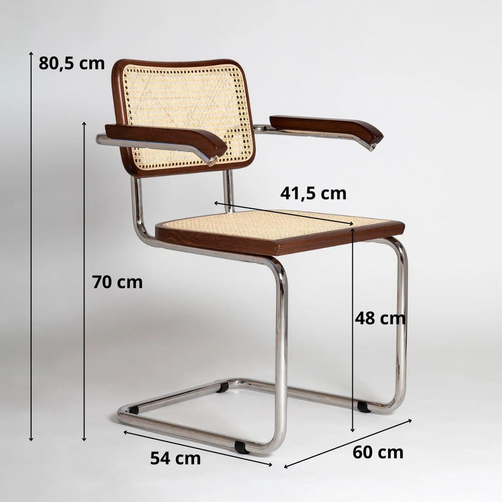 Rattan Cesca Chair with armrests