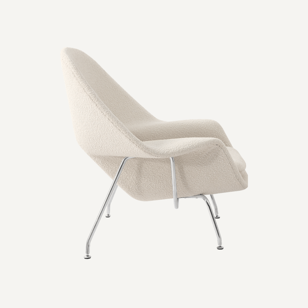 Womb armchair with Footrest