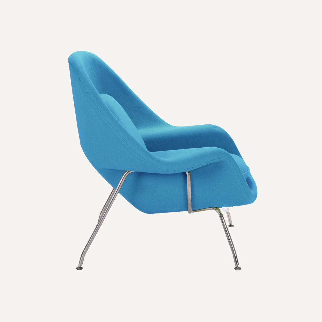 Womb armchair with Footrest