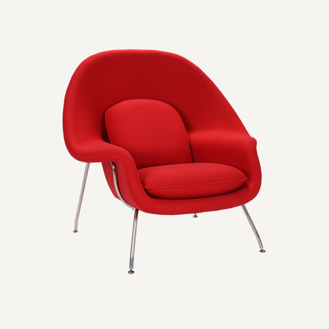 Womb armchair with Footrest