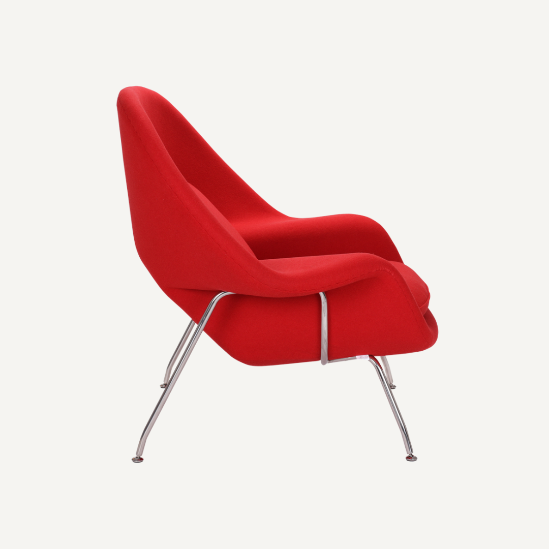 Womb armchair with Footrest