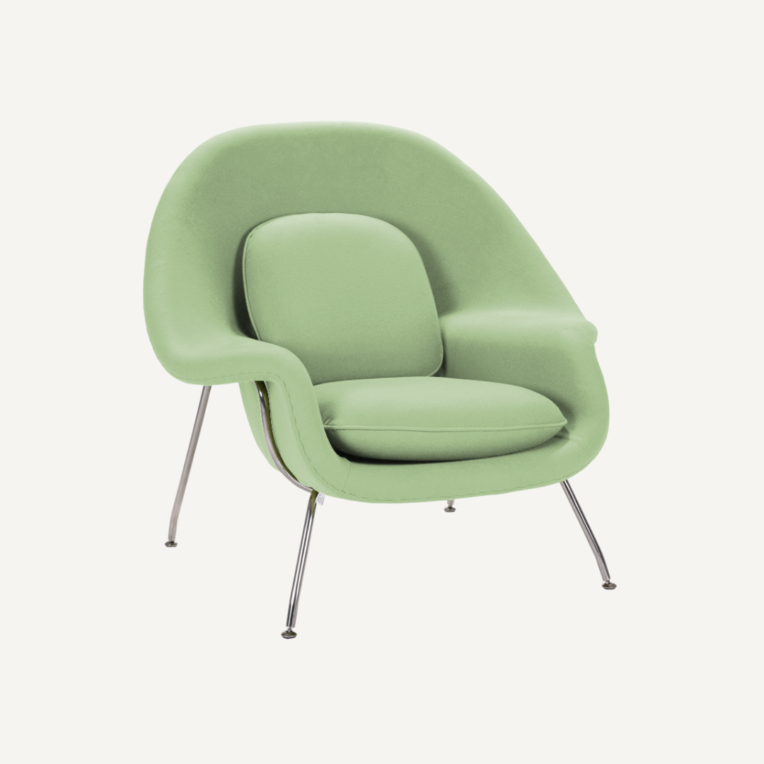 Womb armchair with Footrest