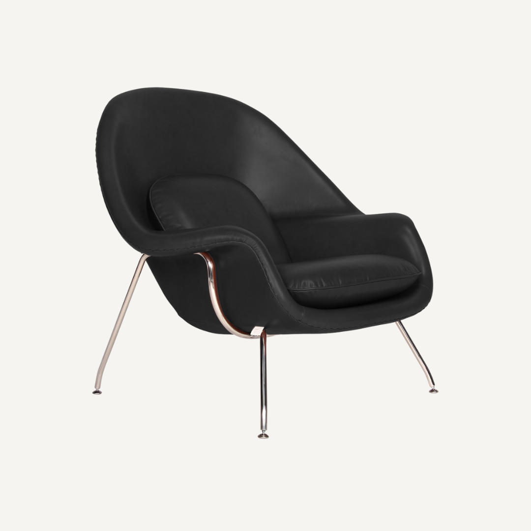 Womb armchair with Footrest