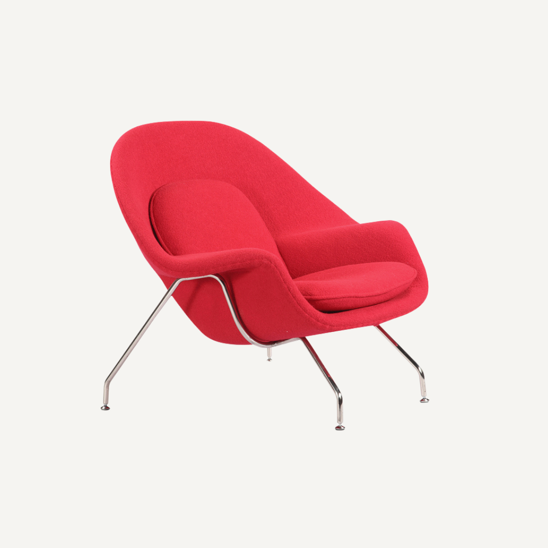 Womb armchair with Footrest